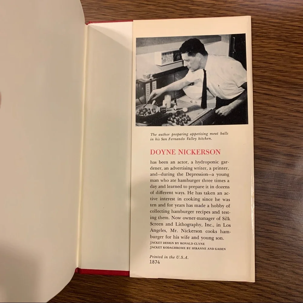 Vintage 365 Ways To Cook Hamburger // 1960s Cookbook // Hardback Cover